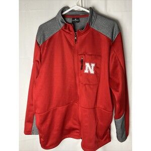 Nebraska Cornhuskers Colosseum Full Zip Pockets Athletic Long Sleeve Shirt